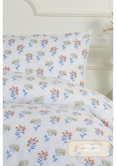 Elart Caren Nevresim Takımı Tek Kişilik Lastikli Çarşaf 160x220 Cm Hardal Hardal