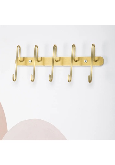 Freya Gold Metal Dekoratif Duvar Askılığı Gold