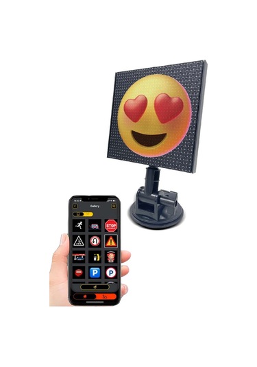 Oto Led Ekran Emoji Ekranı Bluetooth Telefon Kontrol Animasyonlu