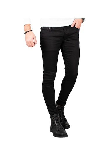 Deepsea Erkek Siyah Skinny Kesim Kot Jean Pantolon 2004157 Siyah