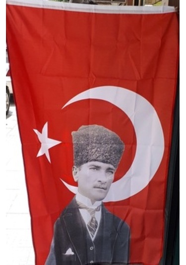 Bayrak Atatürk'lü Türk Bayrağı 100 X 150CM + 3 Mt İp
