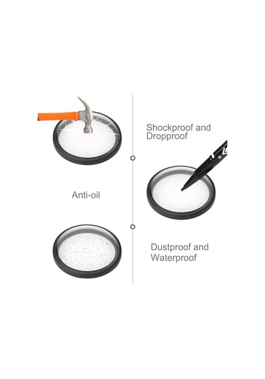 Puluz 2 Adet / Takım Akrilik Koruyucu Lens Çerçeve