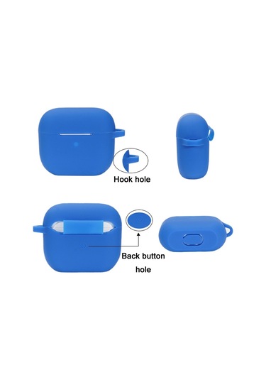 Airpods Uyumlu 3 İçin Bluetooth Kulaklık Silikon Kapak Seti, Renk: El İpi Seti Öğlen Mavisi Diğer