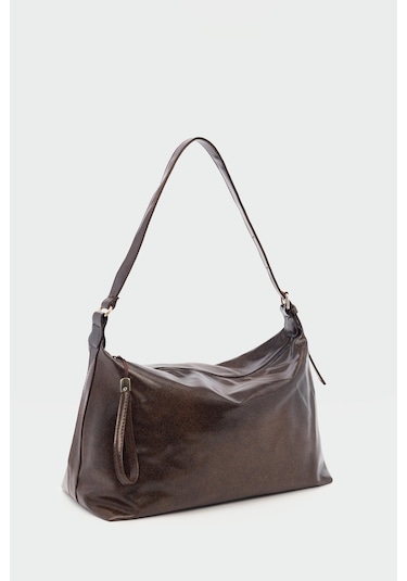 Gabrielle Salaş Omuz Çantası Kahve Kahverengi - Siyah - Bej