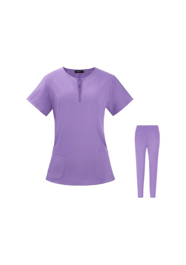 Suntek Üniformalar Fırçalama Seti Hemşire Üst Ve S-mor