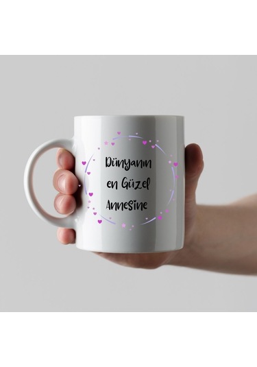 Canım Annem Fotoğraflı Kupa Bardak Ve Mdf Bardak Altlığı Seti Anneler Günü Hediyesi