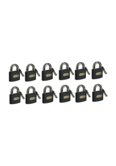 25mm Gri Asma Kilit 12 Adet - Toptan
