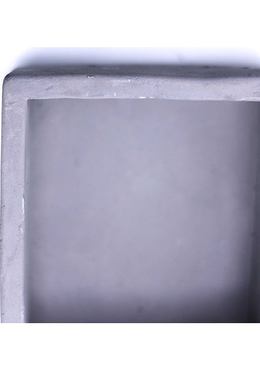 Kare Beton Saksı 10cm Gri