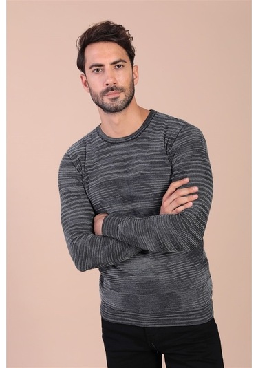 Ferraro Bisiklet Yaka Superfine Yün Kazak - Antrasit Antrasit (490433510) Antrasit