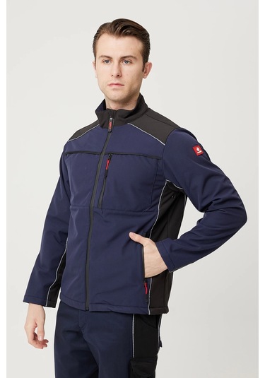 Allium Softshell Mont Suya Dayanıklı Rüzgar Kesici İç Astarlı Lacivert-siyah