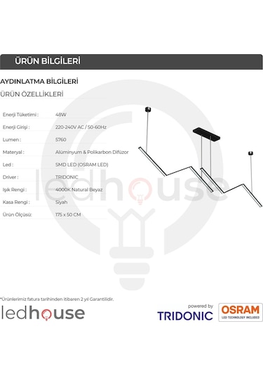 Thunderbolts Modern Led Avize Sarkıt Linear Aydınlatma