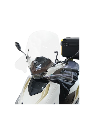 GP Kompozit  Hero DASH 125 2022-2024 Uyumlu Ön Cam Şeffaf 58 cm