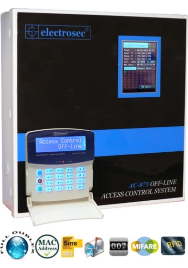 Electrosec Ac-075eth Güvenlik Amaçlı Off-line Ve Online Kartlı Geçiş Sistemi