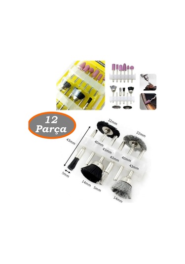 Kalıpcı Mini Taşlama Zımpara Seti Gravür Seti Matkap Ucu Parlatma Parlatıcı Başlıklar Ahşap Oyma