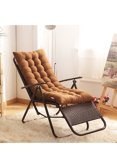 Sones 125x48x8cm Kalınlaştırılmış Yumuşak Ev Koltuk Minderleri Bahçe Sallanan Sandalye Minderleri Lacivert