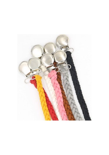 Sones 3 Adet Bebek Emzik Zinciri Deri Dokuma Anti-kopma Zinciri Sarı