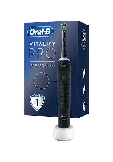 Oral-B Vitality Pro Şarjlı Koruma ve Temizlik Elektrikli Diş Fırçası Siyah