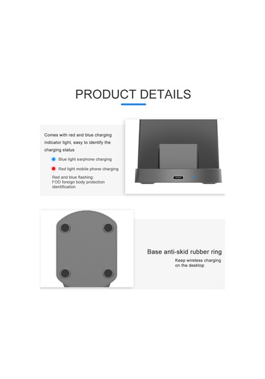 Maiyame 15w Üçlü Fonksiyonlu Dikey Kablosuz Şarj Cihazı - Telefon Ayakçılığı, Saat Ve Kulaklık Şarj Edici Beyaz