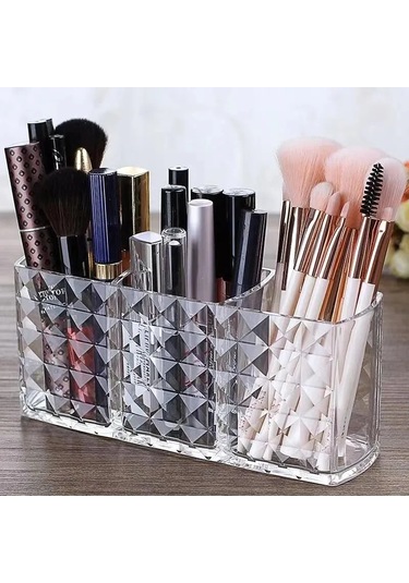 Wholesale11 No.131 Elmas Desenli Ayna Dolap Düzenleyici, Banyo, Şeffaf