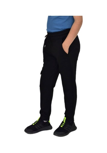 Erkek Çocuk Tek Kargo Cepli Eşofman Altı Bgl-st04630 Siyah