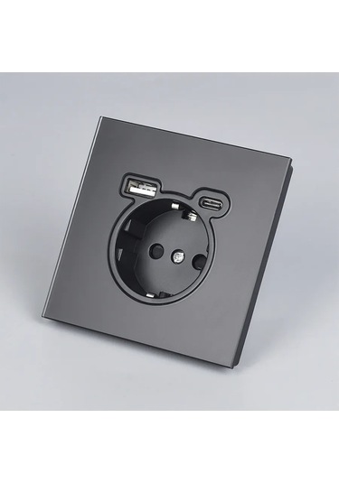 Southtrade Tek Prizli Usb Ve Type-c Özellikli Siyah Elektrik Prizi. 418051496 Usb Ve Type-c Prizli