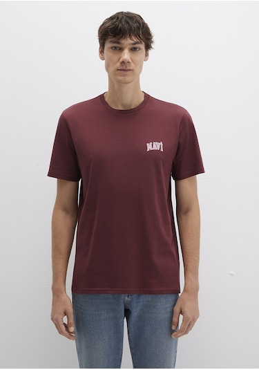 Mavi - Mavi Logo Baskılı Bordo Tişört 0611714-70396 Bordo