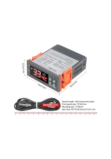Pazly Stc-3000 110-220v Dijital Mikrobilgisayarlı Sıcaklık Kontrol Ünitesi