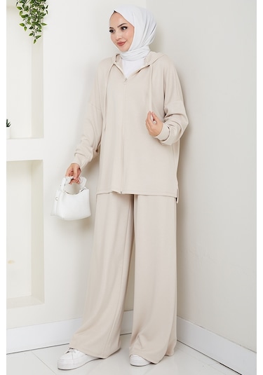 Kapüşonlu Oysho İkili Takım 1609 - Taş Taş