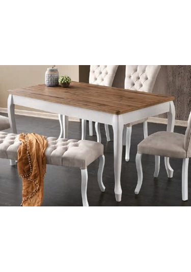 Bera Atlantik Çam - Beyaz Alara Açılabilir Masa Atlantik Çam