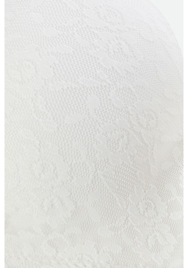 Kadın Dolgusuz Lez Dantelli Desteksiz Straplez Sütyen Ekru