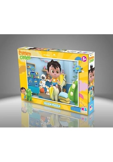Ks Games 100 Parça Eymen İle Çimen Puzzle Lisanslı Ürün