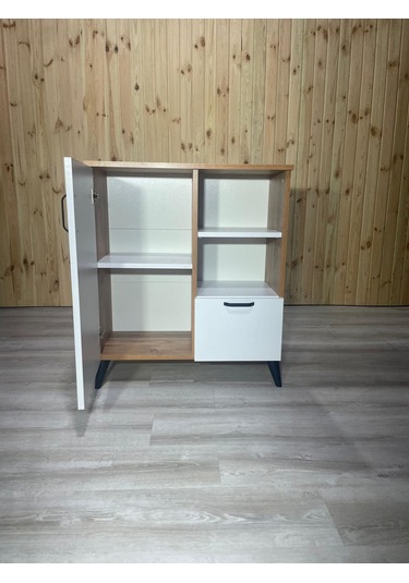 Lüx Raflı Düşer Kapak Mutfak Dolabı 74x75x35 Cm