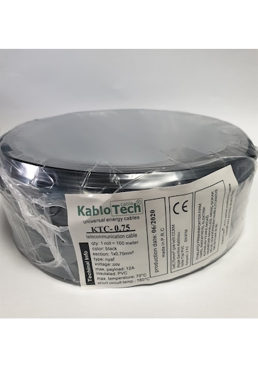Kablotech 0,75 Nyaf Kablo Siyah
