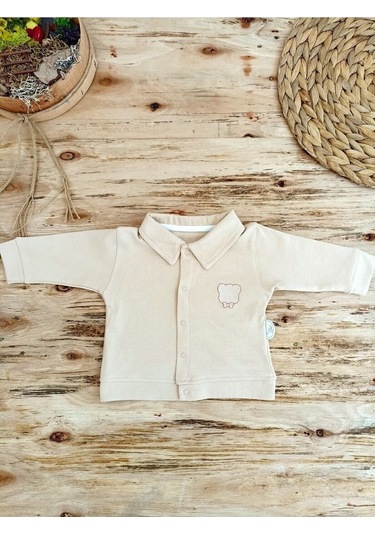 Vizon Rengi Kız Erkek Bebek Takımı - Oyuncaklı & Şapkalı 5'li Set - Altınbaşak - Pamuklu Vizon