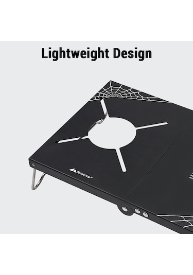 Xindoker Alüminyum Taşınabilir Kamp Masağı - Fırın Tabanlı, Katlanabilir, Dış Mekan Yeme/içme, 32x21x8cm, Gümüş Gümüş