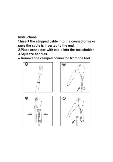 Youtek Rg59 Rg6 Eksenel Kablo F Bağlantı Presi - Çelik+abs Malzemeyle Kablo Montaj Aracı Plastik Poşetli Kırmızı