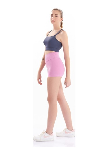Josejuan Kadın Mini Spor Şort Tayt Yüksek Bel Sıkılaştırıcı 7400-lila Lila