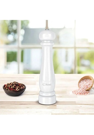 Kiwi Yeni Nesil Kspg 4810 Otomatik Ayarlanabilir Tuz Karabiber Baharat Değirmeni Baharat Öğütücü Beyaz Beyaz