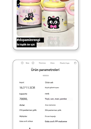 Büyük Kapasiteli Sevimli Taşınabilir Su Bardağı-sarı