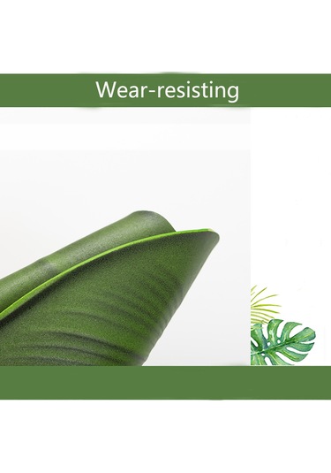 Yuntech01 Yeşil Evak Yapımı Kaplumbağa Yaprağı Desenli Anti Kayma Isı Yalıtımlı Yemek Masası Matı Tek Adet Yeşil