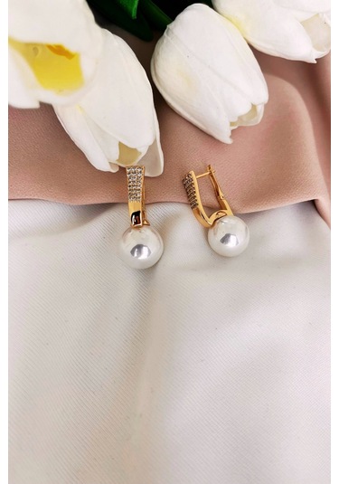 Kristal Taşlı İnci Top Xuping Küpe Çok Renkli