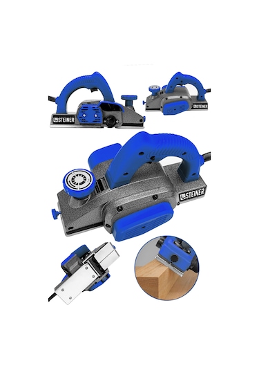 Steiner 3400 Watt Çift Bıçaklı Planya Rende Makinesi Mavi