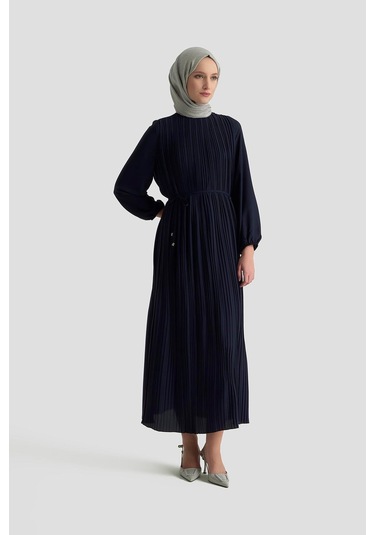 Armine Elbise Ortd9435-1 Lacivert Lacivert