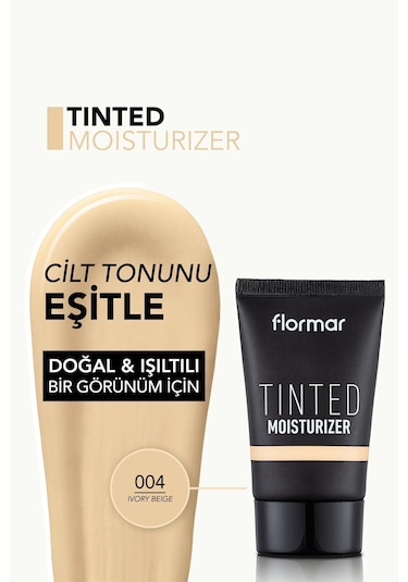 Flormar Tinted Moisturizer Eşit Tonlu & Işıltılı Görünüm Veren Renkli Nemlendirici 004 Ivory Beige