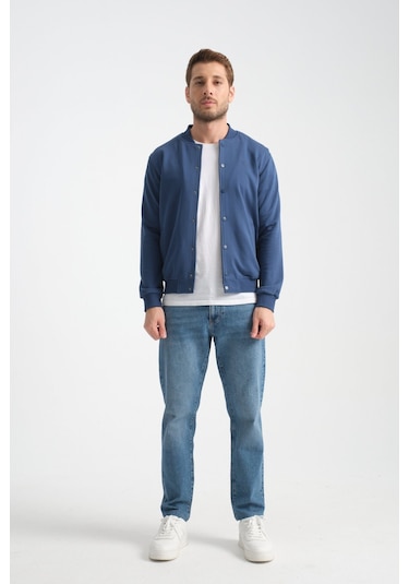 Shooter Sportswear Erkek Sweatshirt Düğmeli Ekru Standart Kalıp Parlament