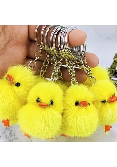 Sarı Civciv Peluş Anahtarlık Çanta Aksesuarı Süs