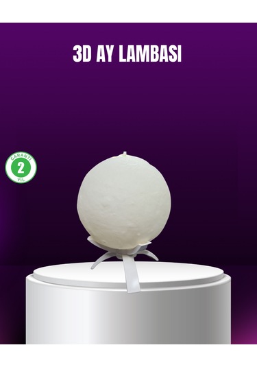 Şarjlı 3d Baskılı 16 Renk Ay Lambası Stand