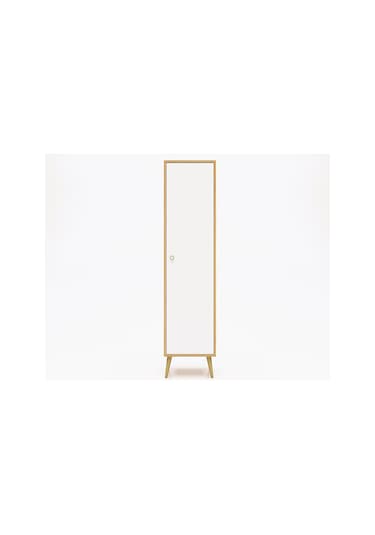 Floradesign Milano Gardırop /elbise Dolabı Tek Kapaklı Dolap Beyaz/meşe