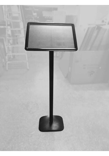 A3 Siyah Renk Ayaklı Alüminyum Yönlendirme Menü Panosu Yönlendirme 30x42x110cm