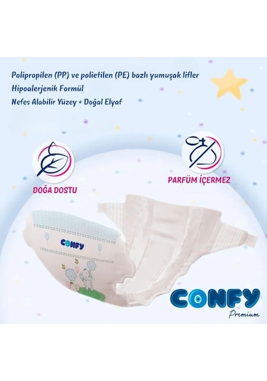 Confy Premium 4 Numara Bebek Bezi Maxi 7 - 14 KG 192 Adet
